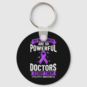 Chaveiro Pulseira Laço Roxo de Conscientização da Epilepsia