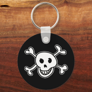 Chaveiro Pulseira personalizada com desenho de caveira e os