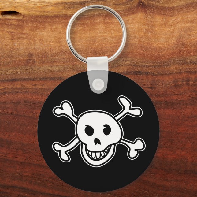 Chaveiro Pulseira personalizada com desenho de caveira e os (Frente)