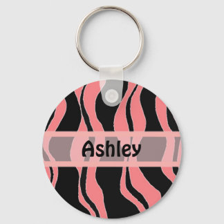 Chaveiro Pulseira Personalizada com Listras de Zebra Preta