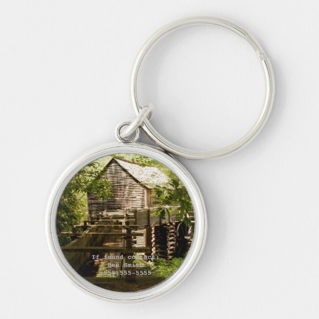 Chaveiro Pulseira Personalizada com Moinho Antigo e Roda d' (Frente)