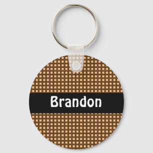 Chaveiro Pulseira Personalizada com Xadrez Caramelo