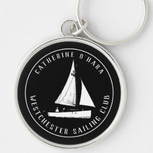 Chaveiro Pulseira personalizada de clube de vela preto vint