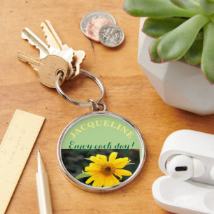Chaveiro Pulseira Personalizada Nome Girassol