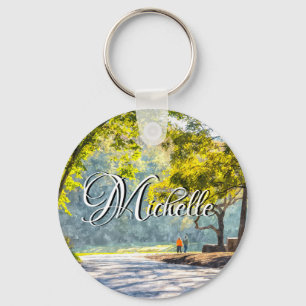 Chaveiro Pulseira personalizada Pintura Caminhada Dogwood