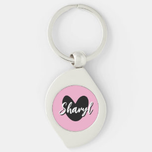 Chaveiro Pulseira personalizada premium com coração preto