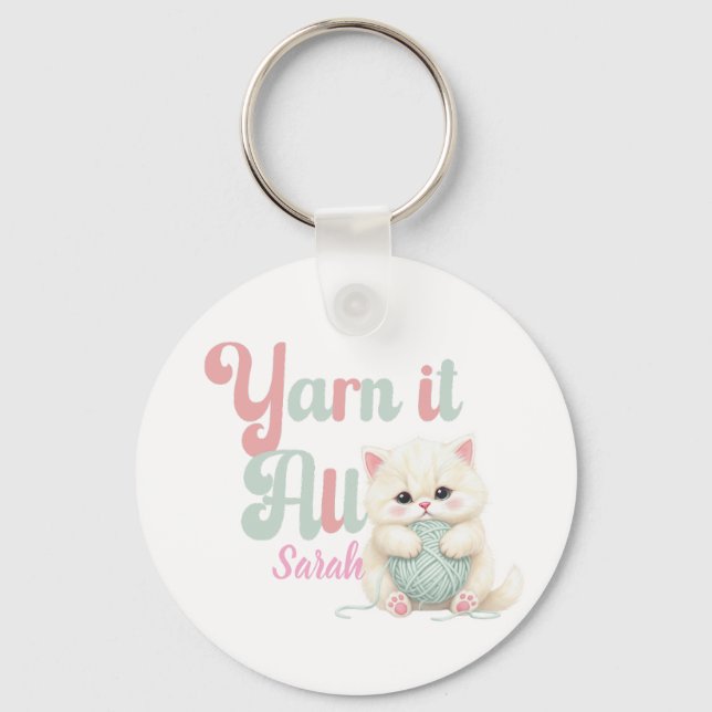Chaveiro Pulseira Personalizada Yarn it All (Frente)