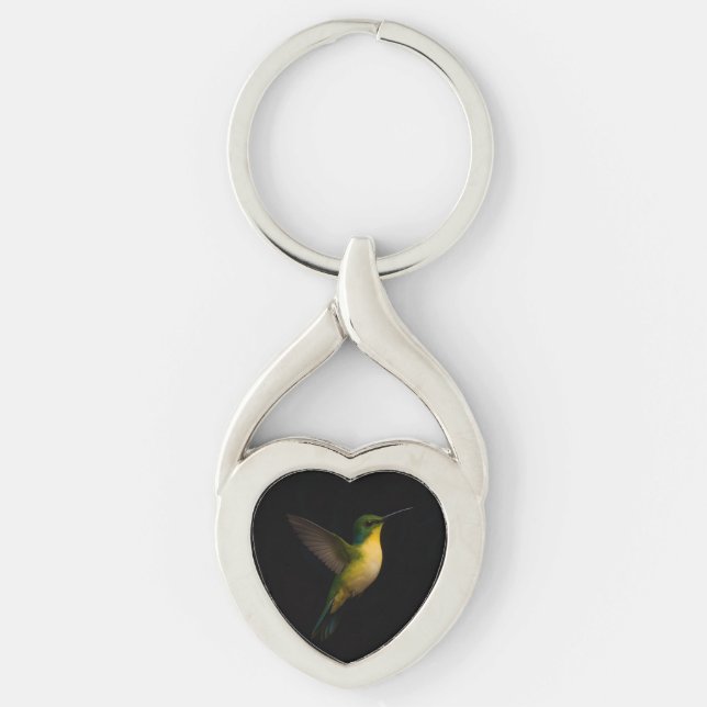 Chaveiro Pulseira preta 4 Luxe com Pássaro em Voo (Frente)