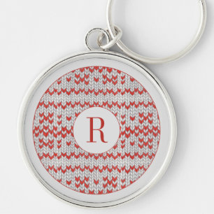 Chaveiro Pulseira Redonda PREMIUM de Tricô NÓRDICO + Inicia