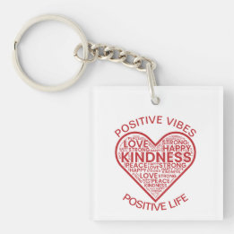 Chaveiro Pulseiras de Acrílico Vibrações Positivas Vida Pos