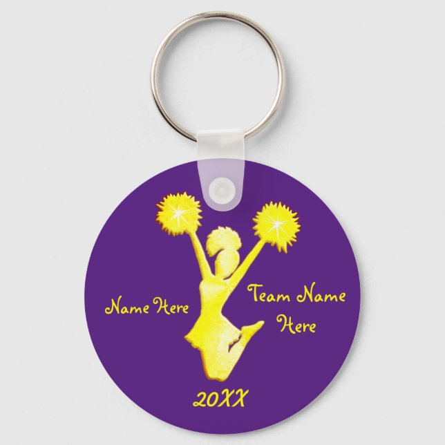 Chaveiro Pulseiras de chave personalizadas Roxo e Dourado p (Frente)