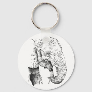 Chaveiro Pulseiras de elefante divertidas e enrugadas