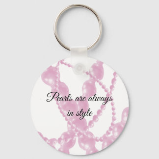 Chaveiro Pulseiras de Pérolas Rosa Elegantes