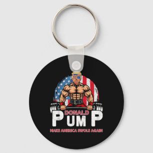Chaveiro Pump America Swole Novamente Engraçado Trump 2024