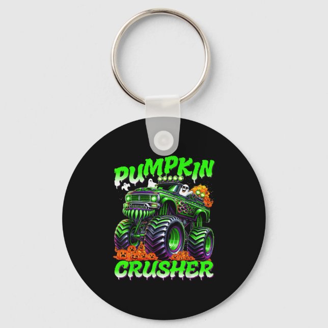 Chaveiro Pumpkin Crusher Monster Truck Ghosts Halloween For (Frente)