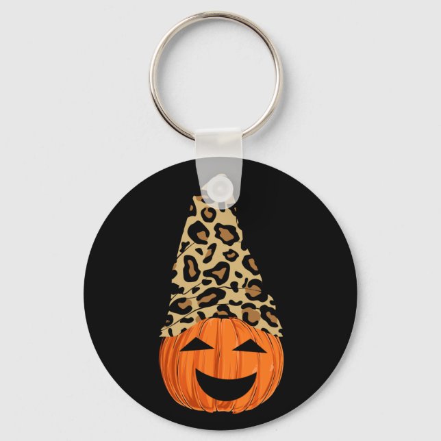Chaveiro Pumpkin de Chapéu Leopardo Bonito (Frente)