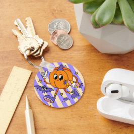 Chaveiro Pumpkin de Dia das Bruxas Retro Bonito