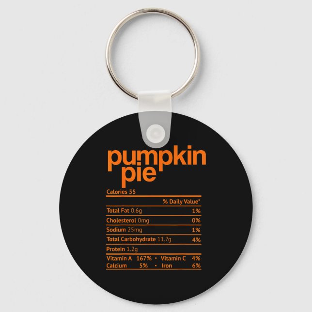 Chaveiro Pumpkin E Nutrition Fact Funny Thanksgiving Christ (Frente)
