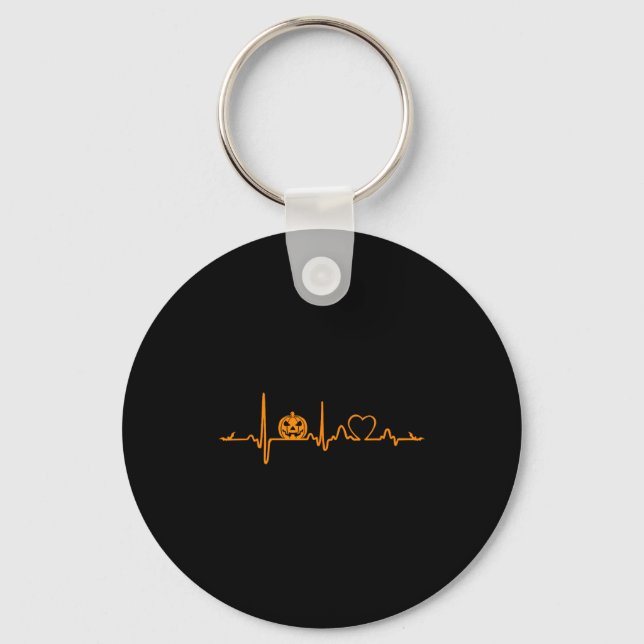 Chaveiro Pumpkin Heartbeat Halloween  (Frente)