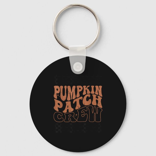 Chaveiro Pumpkin Patch Crew Halloween Pumpkin Patch Fall Fa (Frente)