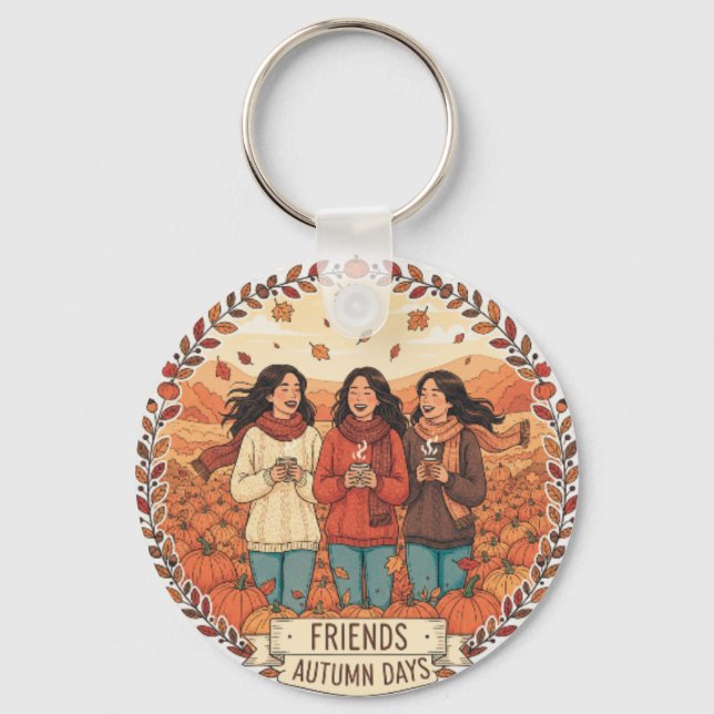 Chaveiro Pumpkin Patch Trio Icon | Friends Autumn Vibes  (Frente)
