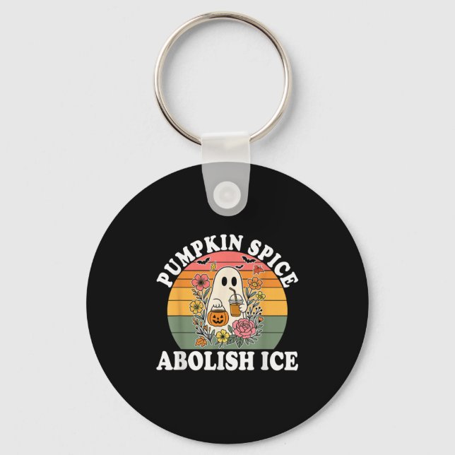 Chaveiro Pumpkin Sce Abolish Ice Halloween Design  (Frente)
