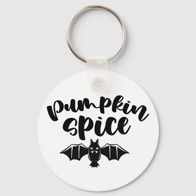 Chaveiro Pumpkin Spice - Bat de Halloween assustador (Frente)