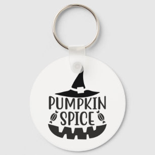 Chaveiro Pumpkin Spice com uma Bruxa Jack-O-Lanterna