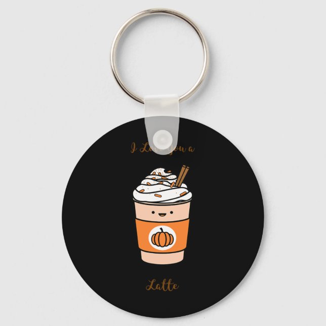Chaveiro Pumpkin Spice Latte Eu Te Amo Um Latte (Frente)