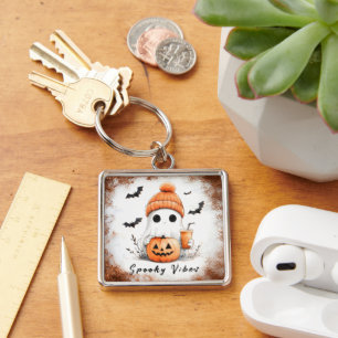 Chaveiro Pumpkin Spice Spooky Vibes Personalizadas