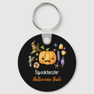 Chaveiro Pumpkin Spooktacular Festa de Halloween Bash, Pret