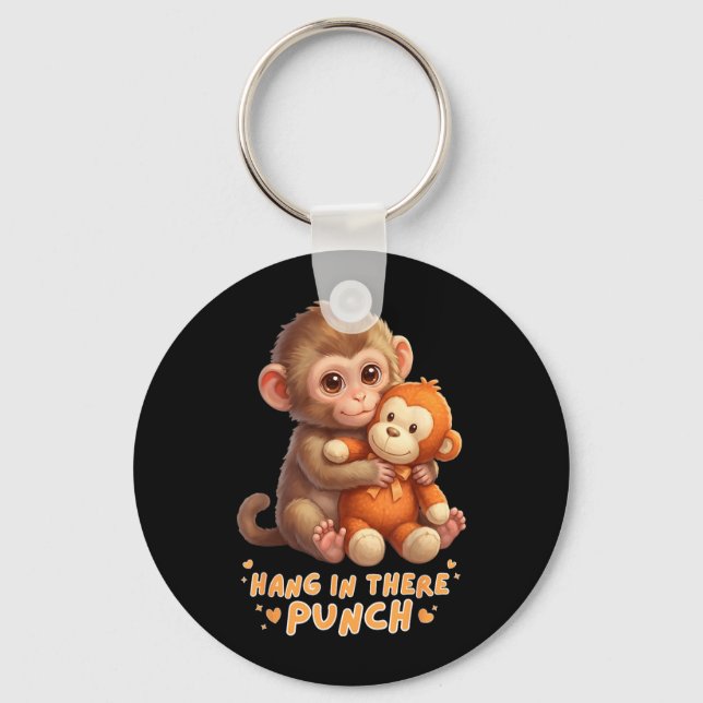 Chaveiro Punch de Macaco Fofo Punch de Macaco Bebê Punch de (Frente)