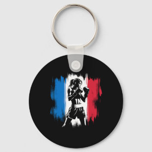 Chaveiro Punhadora da bandeira da França - Kickboxing femin