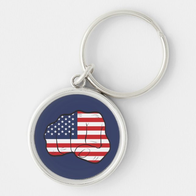 Chaveiro Punho de Bandeira Americano (Frente)