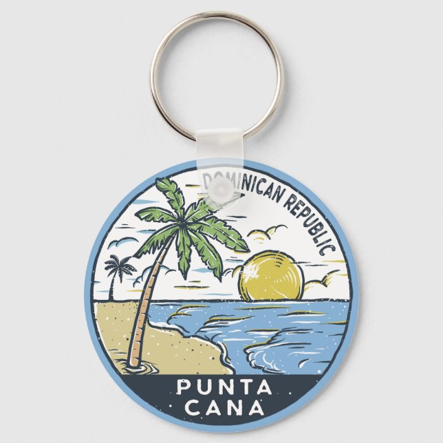 Chaveiro Punta Cana República Dominicana Vintage (Frente)