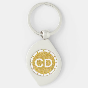 Chaveiro PURE DOURADO Splatter Patterno + seu texto
