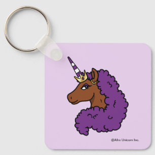 Chaveiro Purple Afro Unicorn