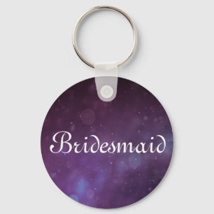 Chaveiro Purple Glitter Personalized Bridesmaid