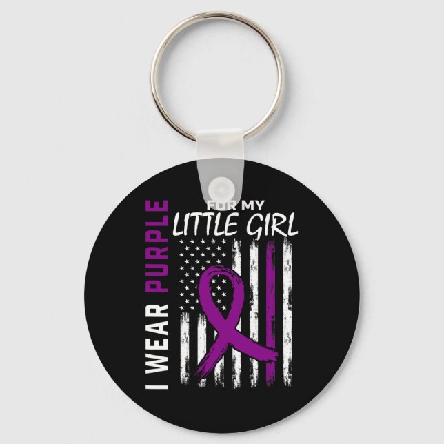 Chaveiro Purple Little Girl Daughter Epilepsy Awareness Ame (Frente)