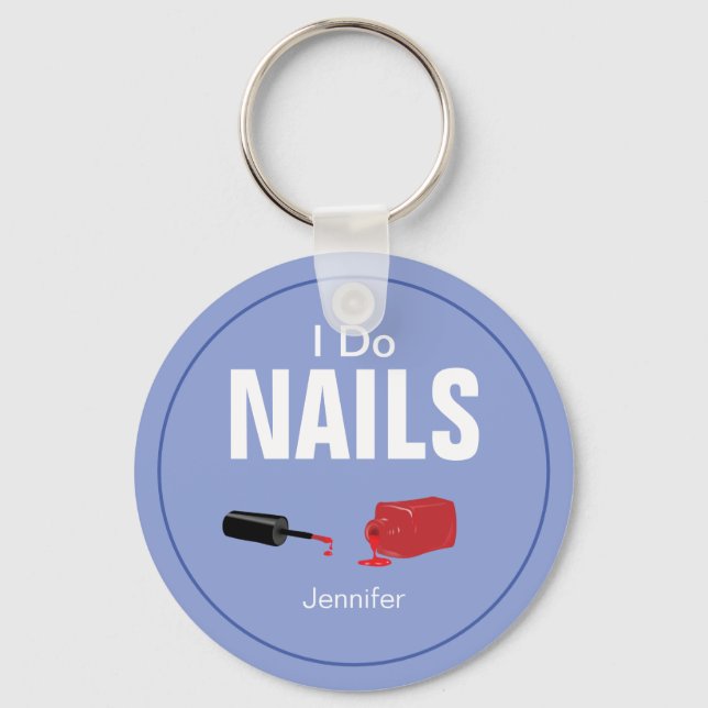 Chaveiro Purple Modern I Do Unhas Nail Technician (Frente)