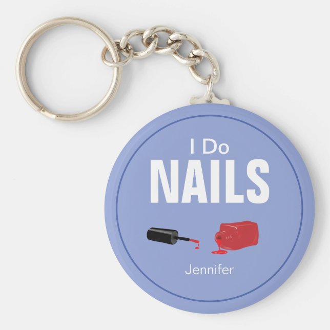 Chaveiro Purple Modern I Do Unhas Nail Technician (Frente)