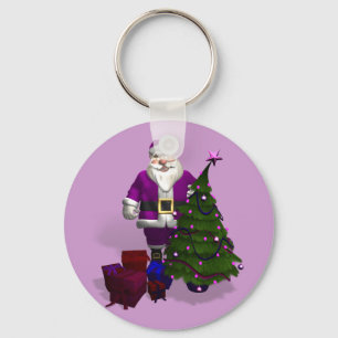 Chaveiro Purple Santa Claus