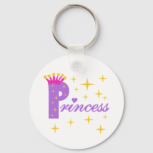 Chaveiro Purple Text Princess (Frente)