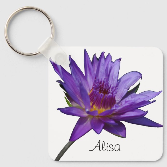 Chaveiro Purple Waterlily Lotus (Frente)