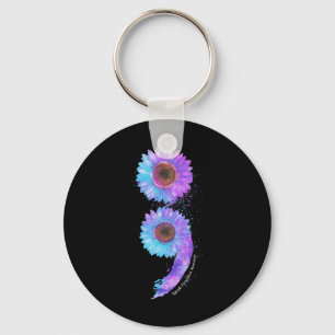 Chaveiro Púrpura Azul, Semicolão de Girassol Prevenção Suic