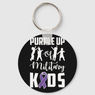 Chaveiro Púrpura Mês De Crianças Militares Sensibilizaç