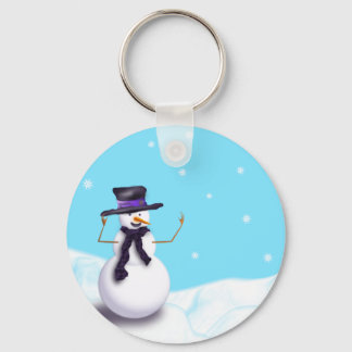 Chaveiro Púrpura Snowman