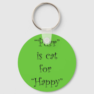 Chaveiro purr é gato para feliz