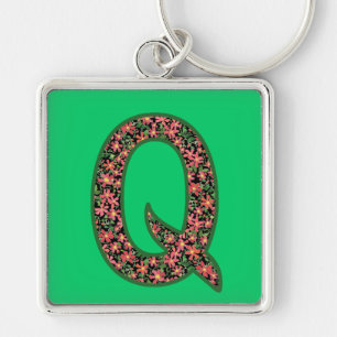 Chaveiro Q com Monograma Personalizado, Padrão de