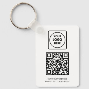 Chaveiro QR Branco Design Profissional de Logo Empresaria